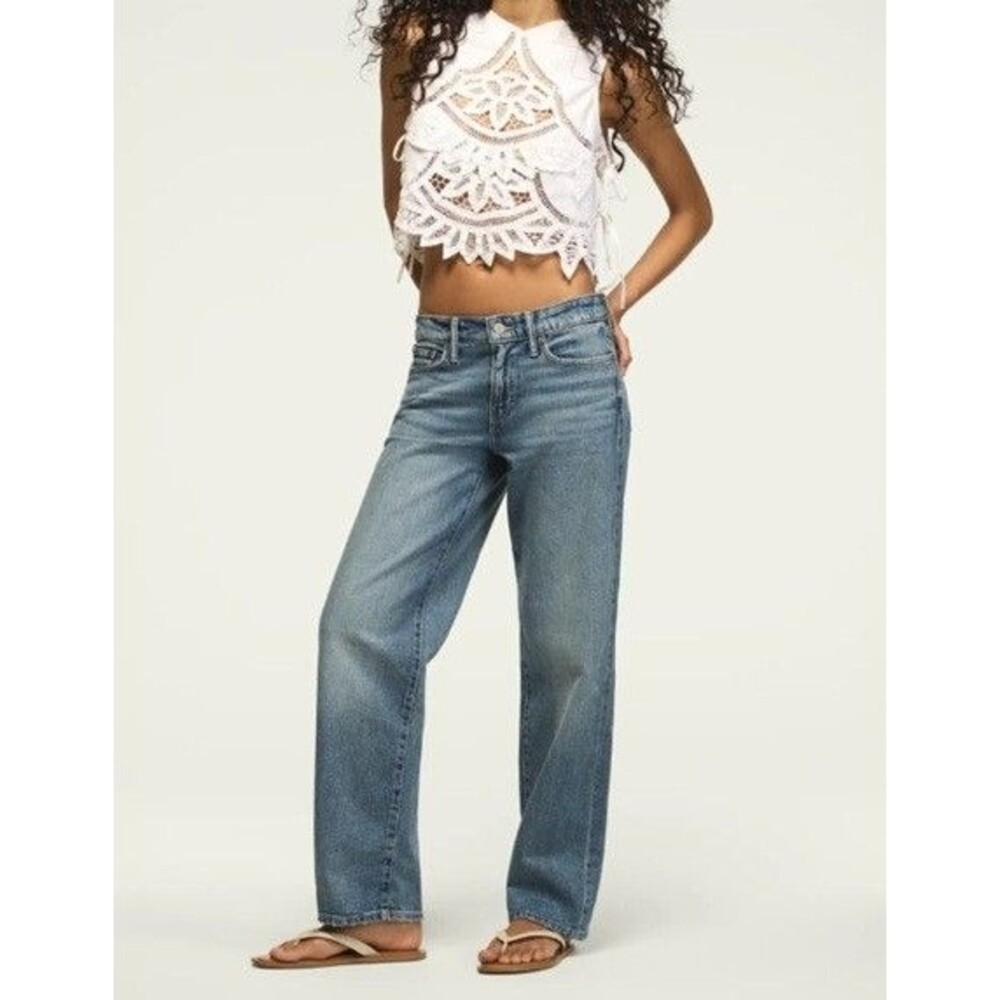 Lucky Brand NWT The Baggy Ankle Jeans Size 12/31 Low Rise Relaxed
